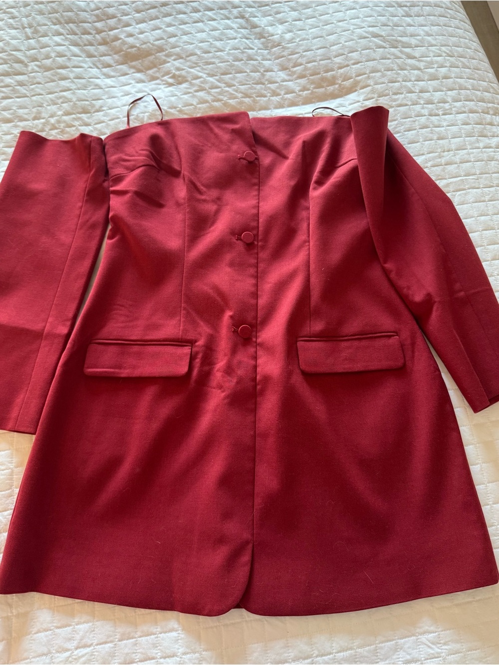 Abercrombie & Fitch strapless suiting dress